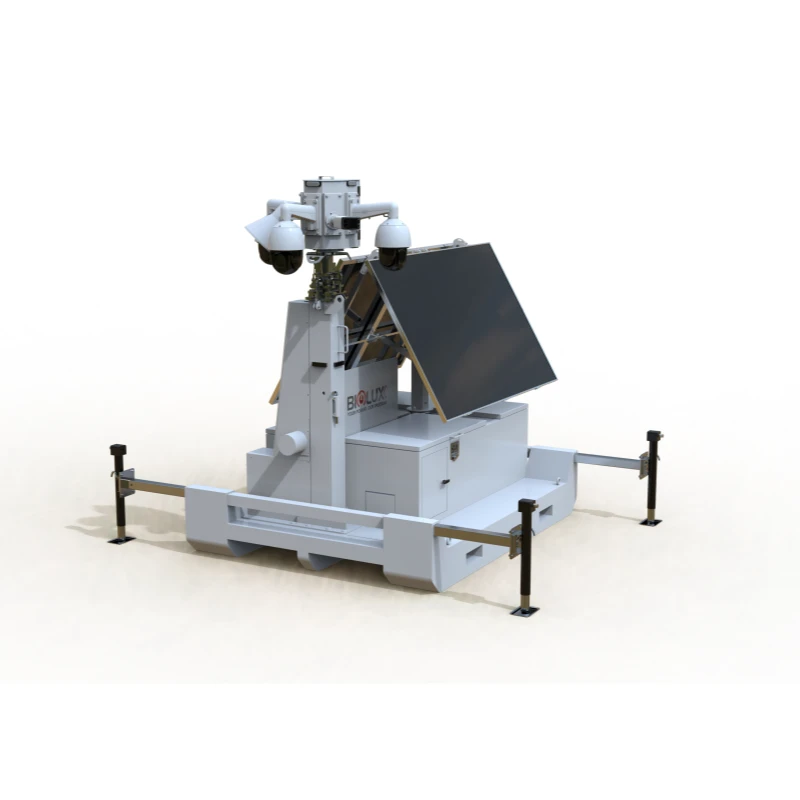 BIGLUX HiSKID skid-base solar monitoring tower